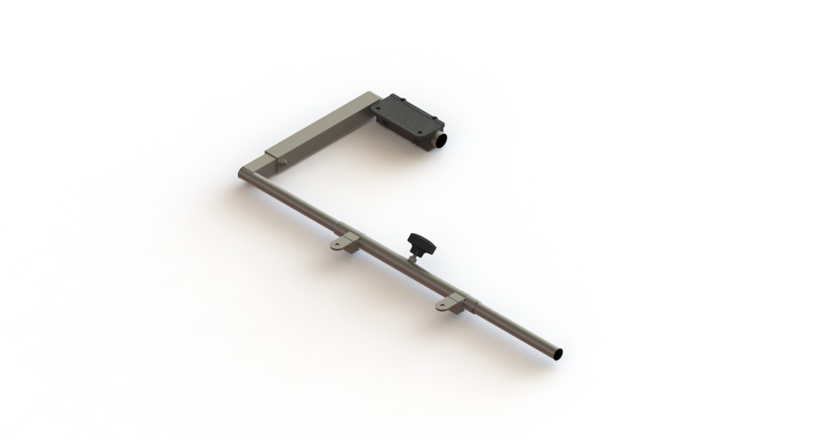 Werkbladhouder breedte verstelbaar, 18mm (incl. ontvangstbuis) RVS